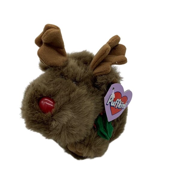 Vtg Limited Ed. Puffkins Moosletoe Plush Reindeer Swibco Stuffed Animal 6” Moose - Picture 1 of 6